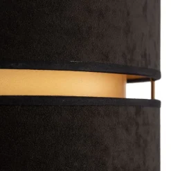 Pendellamper ^ Duolla Hængelampe Duo, sort/guld, Ø40cm, 1 lyskilde