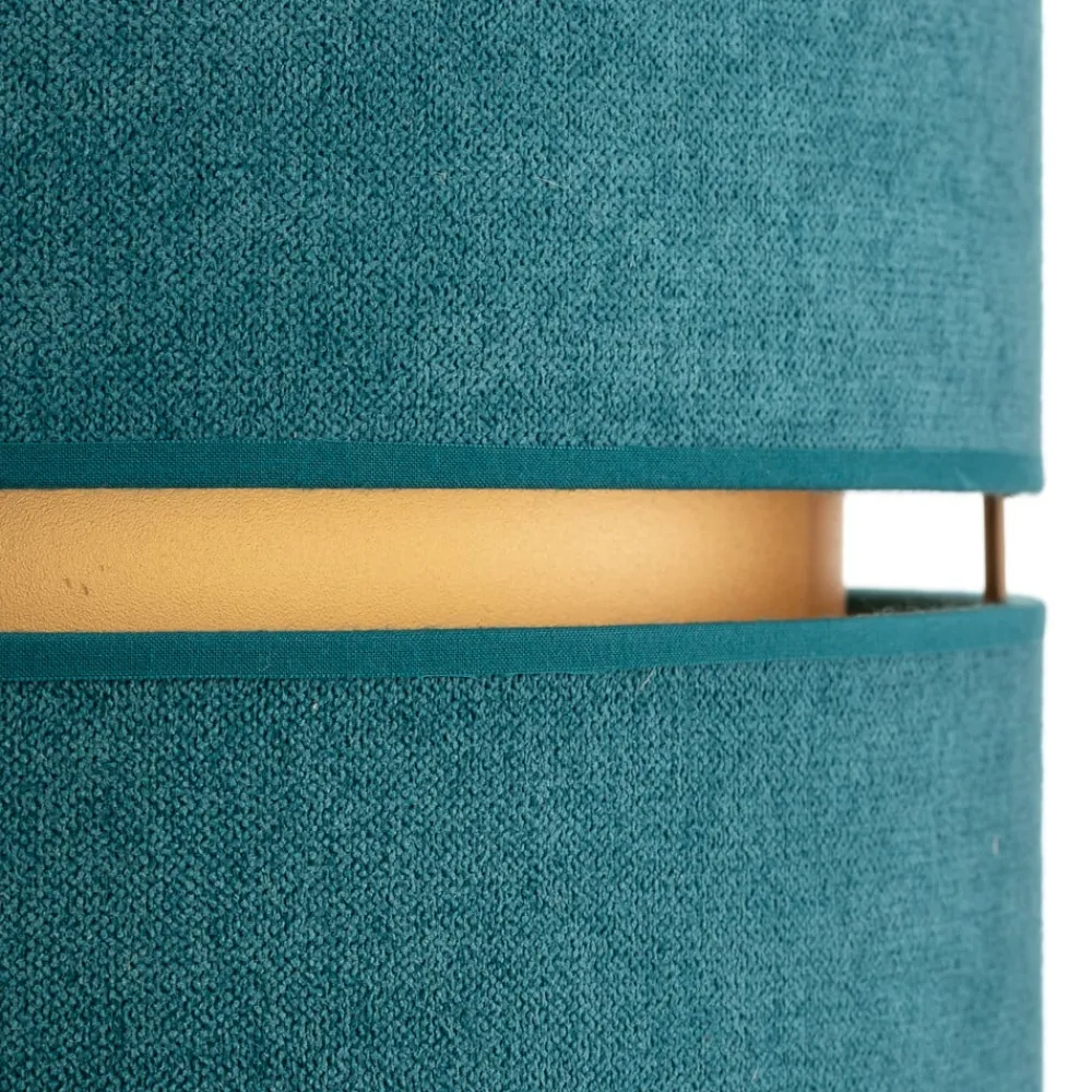 Pendellamper ^ Duolla Hængelampe Duo, turkis/guld, Ø40cm, 1 lyskilde