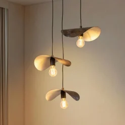 Opviq Pendellamper > Hængelampe Eger, 3 lyskilder, sort, metal, Ø 50 cm