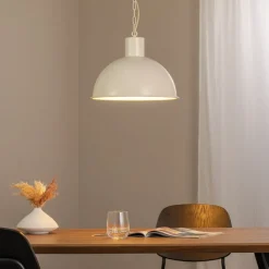 Pendellamper ^ Argon Hængelampe Emoti, beige, 1 lyskilde, Ø 38 cm