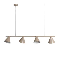 Pendellamper|Pendellamper ^ ALDEX Hængelampe Form 4, beige, metal, 4 lyskilder, kegle, E27