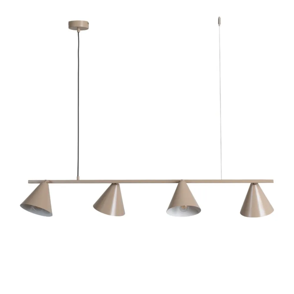 Pendellamper|Pendellamper ^ ALDEX Hængelampe Form 4, beige, metal, 4 lyskilder, kegle, E27