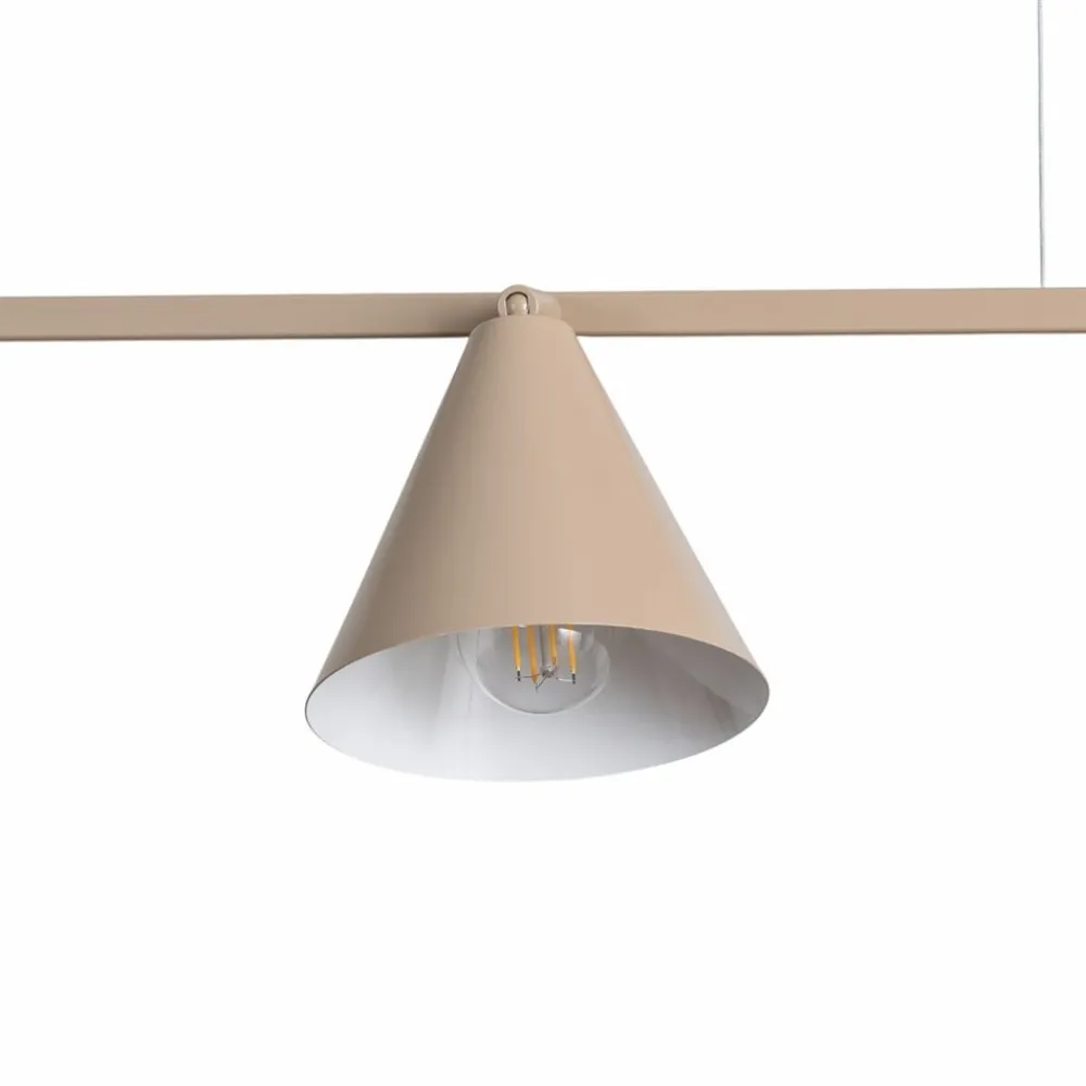 Pendellamper|Pendellamper ^ ALDEX Hængelampe Form 4, beige, metal, 4 lyskilder, kegle, E27