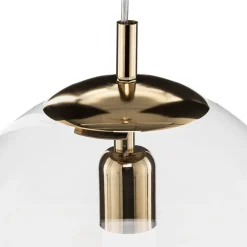 ALDEX Pendellamper > Hængelampe 562, glas klar, kappe/baldakin guld