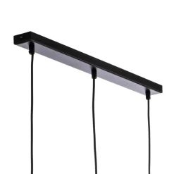 EMIBIG LIGHTING Pendellamper > Hængelampe Glassy, 3 lyskilder, lige, sort, grafit, glas