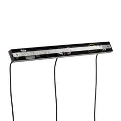 EMIBIG LIGHTING Pendellamper > Hængelampe Glassy, 3 lyskilder, lige, sort, grafit, glas