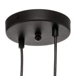 EMIBIG LIGHTING Pendellamper|Pendellamper > Hængelampe Glassy, 8 lyskilder, sort, grafit/amber/klar