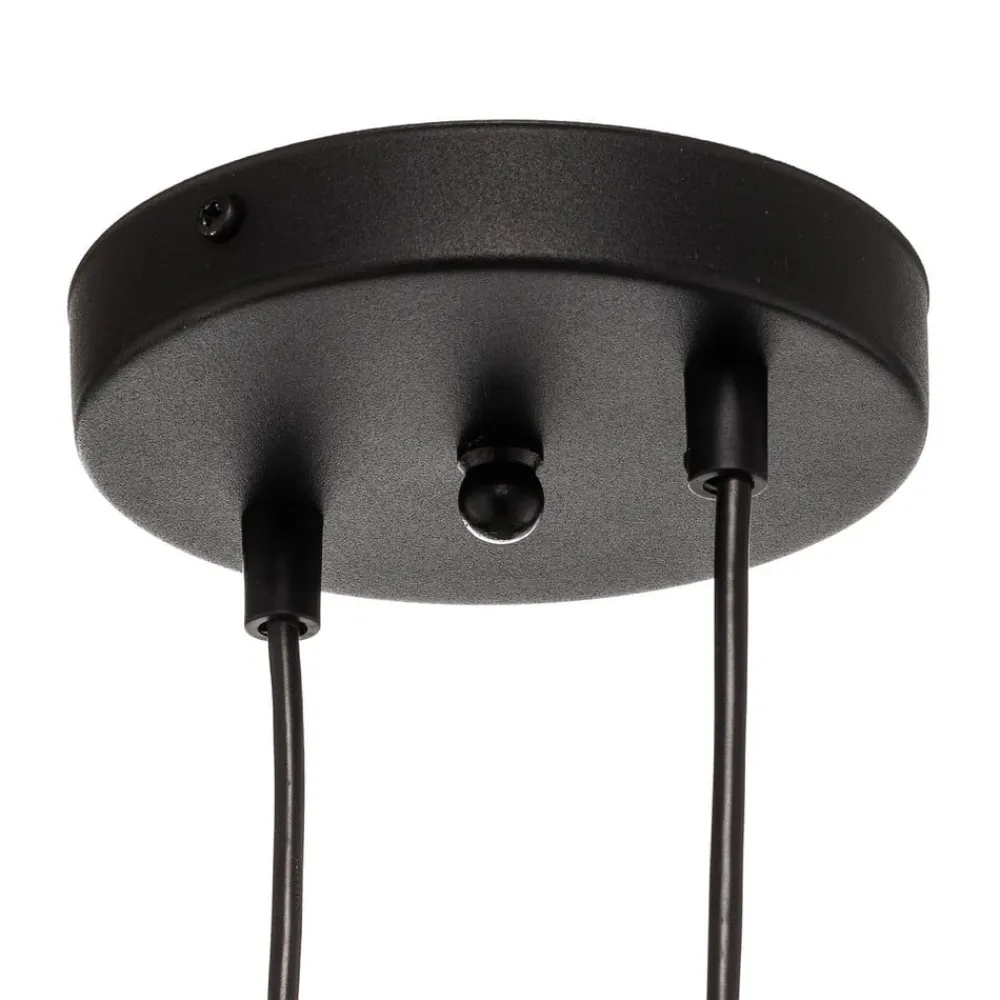 EMIBIG LIGHTING Pendellamper|Pendellamper > Hængelampe Glassy, 8 lyskilder, sort, grafit/amber/klar