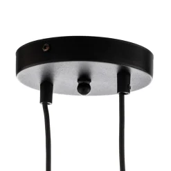 EMIBIG LIGHTING Pendellamper|Pendellamper > Hængelampe Glassy, 6 lyskilder, sort, ravfarvet, glas, 110 cm