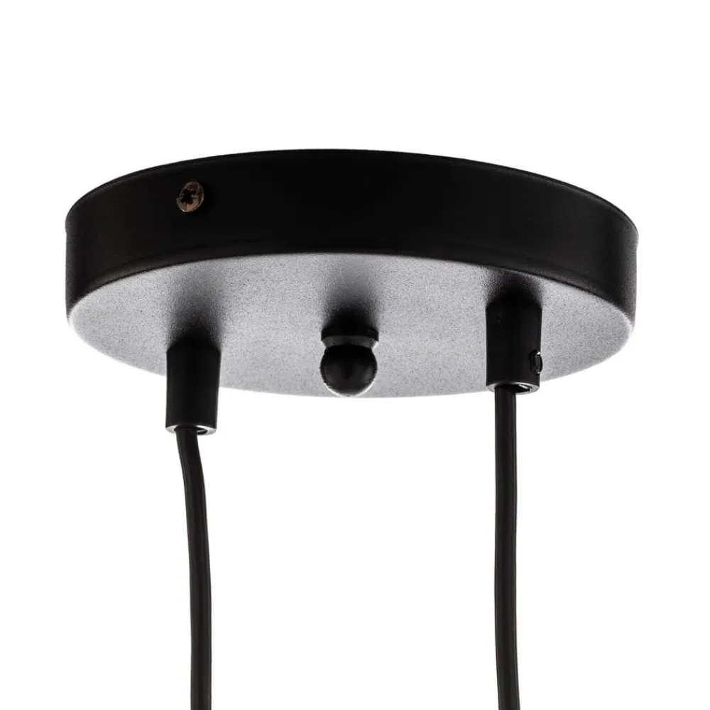 EMIBIG LIGHTING Pendellamper|Pendellamper > Hængelampe Glassy, 6 lyskilder, sort, ravfarvet, glas, 110 cm