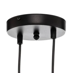 EMIBIG LIGHTING Pendellamper > Hængelampe Glassy, 6 lyskilder, sort, klar, glas, 110 cm