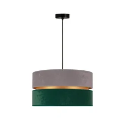 Pendellamper ^ Duolla Hængelampe Golden Duo grå/mørkegrøn/guld