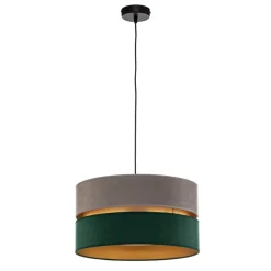 Pendellamper ^ Duolla Hængelampe Golden Duo grå/mørkegrøn/guld