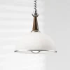 Lamkur Lighting Pendellamper > Hængelampe Ilsa, hvid/sølv, Ø 30 cm, højdejusterbar