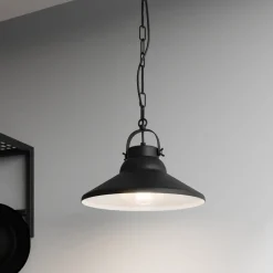 Luminex Pendellamper > Hængelampe Iron, sort/hvid