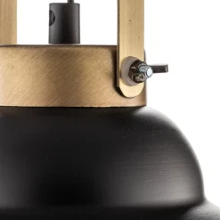 Luminex Pendellamper > Hængelampe Iron, sort/hvid/antikk messing