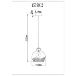 Pendellamper ^ Globo Hængelampe Jessica, Ø 22 cm, ravfarvet, glas
