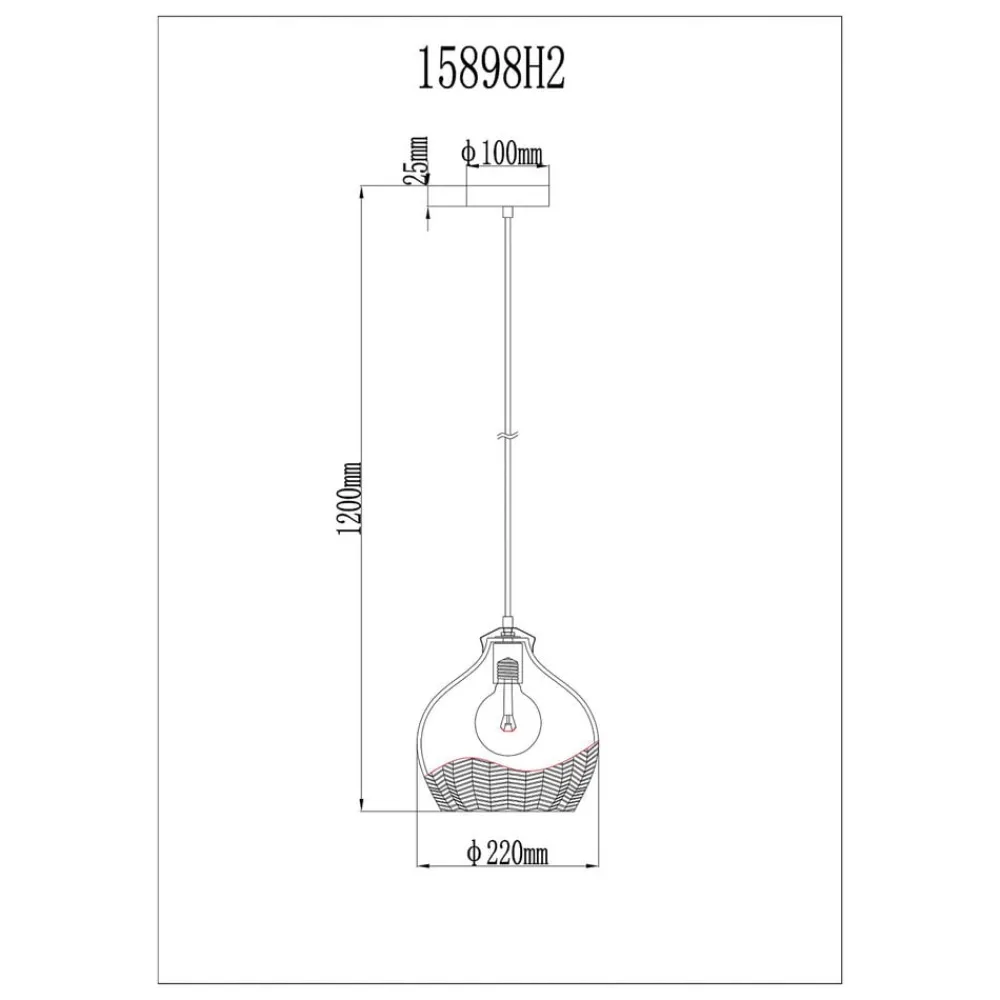 Pendellamper ^ Globo Hængelampe Jessica, Ø 22 cm, ravfarvet, glas