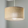 Pendellamper ^ Duolla Hængelampe Jute cylinder naturbrun Ø40cm 1 lyskilde.