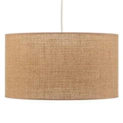 Pendellamper ^ Duolla Hængelampe Jute cylinder naturbrun Ø40cm 1 lyskilde.