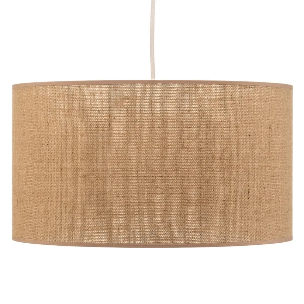 Pendellamper ^ Duolla Hængelampe Jute cylinder naturbrun Ø40cm 1 lyskilde.
