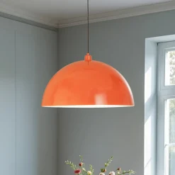 Opviq Pendellamper|Pendellamper > Hængelampe Kure, orange, metal, Ø 60 cm, E27