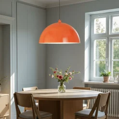 Opviq Pendellamper|Pendellamper > Hængelampe Kure, orange, metal, Ø 60 cm, E27