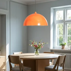 Opviq Pendellamper|Pendellamper > Hængelampe Kure, orange, metal, Ø 60 cm, E27