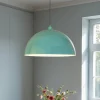 Opviq Pendellamper|Pendellamper > Hængelampe Kure, turkis, metal, Ø 60 cm, E27