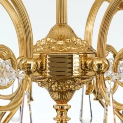 ORION Lysekroner > Hængelampe La Boheme, guld, 5 lyskilder, krystalglas