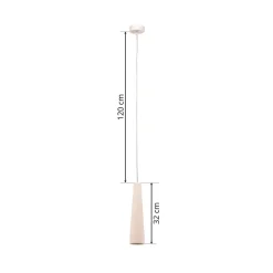 Pendellamper ^ SOLLUX LIGHTING Hængelampe Lectra i keramik i kegleform