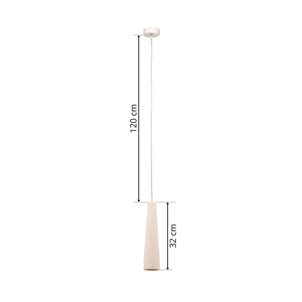 Pendellamper ^ SOLLUX LIGHTING Hængelampe Lectra i keramik i kegleform