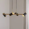 Lucea Pendellamper > Hængelampe Lume sort/guld antik længde 66 cm 4 lyskilder metal