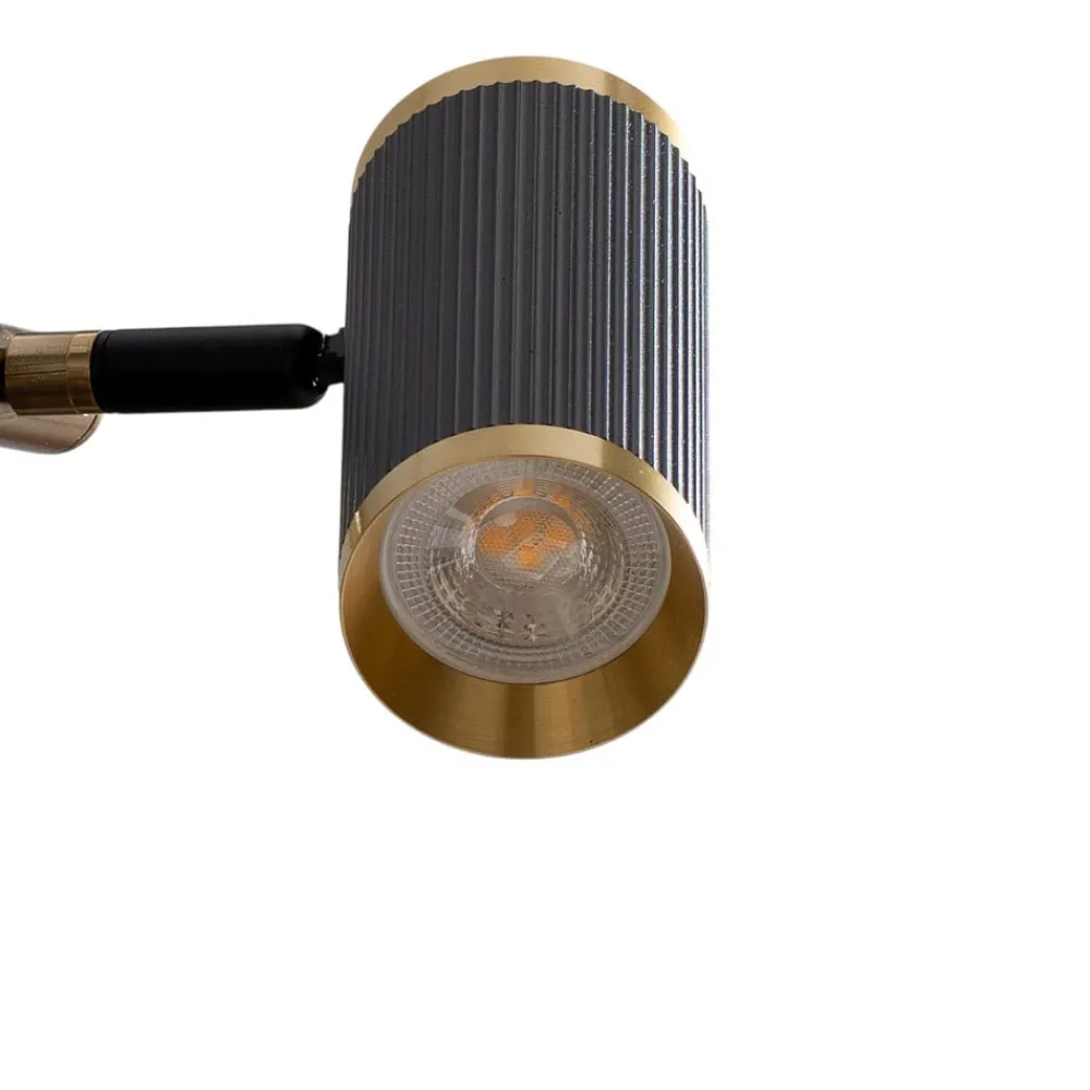 Lucea Pendellamper > Hængelampe Lume sort/guld antik længde 66 cm 4 lyskilder metal