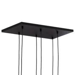 Pendellamper|Pendellamper ^ TK Lighting Hængelampe Marco Green, 6 lyskilder klar/grøn/brun