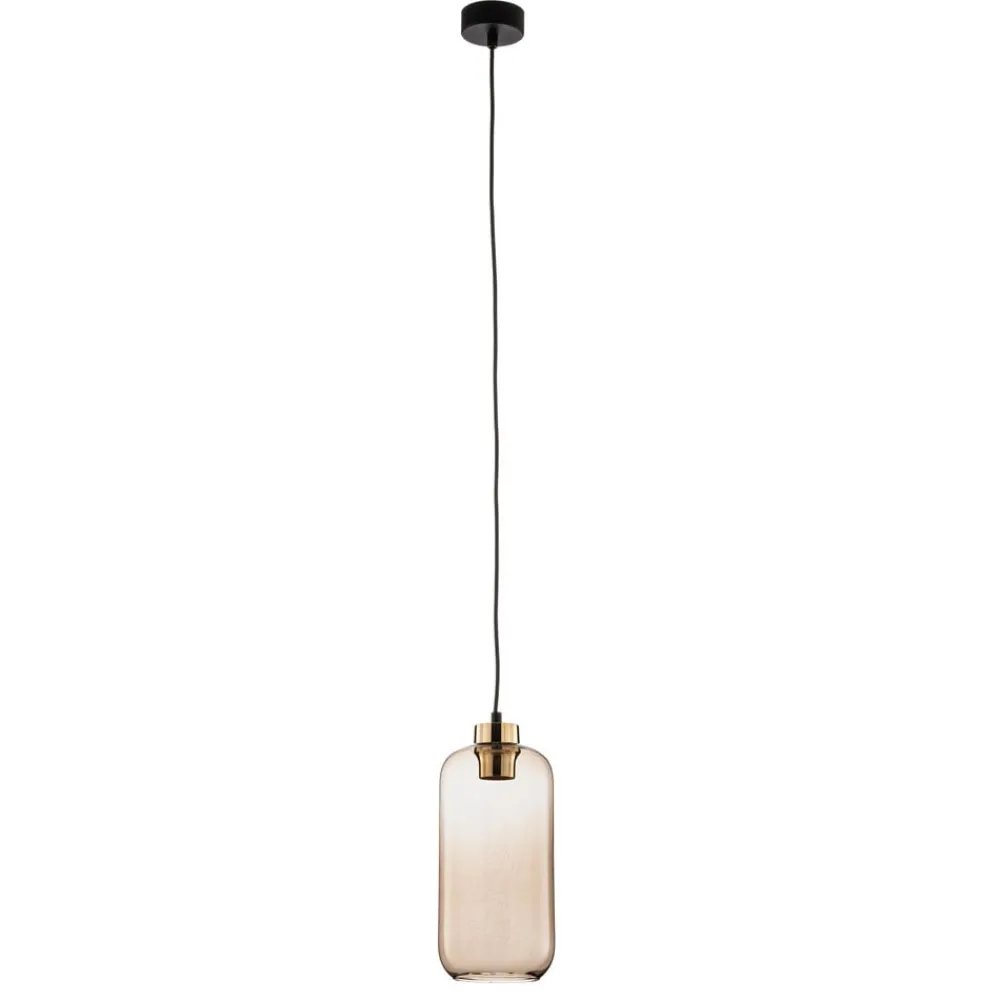 TK Lighting Pendellamper > Hængelampe Marco Green, 1 lyskilde, brun