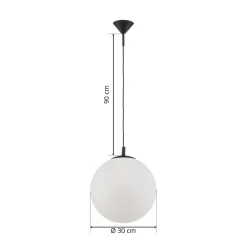 Pendellamper ^ ALDEX Hængelampe 562, mat glas, kappe/baldakin sort