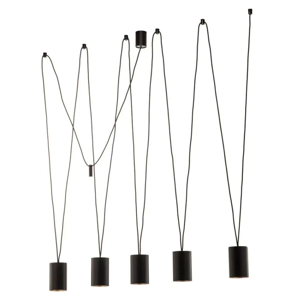 Pendellamper ^ Nowodvorski Lighting Hængelampe More Tone, sort/guld, 5 lyskilder