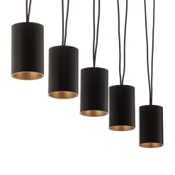 Pendellamper ^ Nowodvorski Lighting Hængelampe More Tone, sort/guld, 5 lyskilder