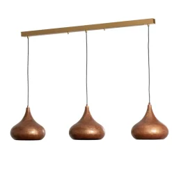 Pendellamper ^ Opviq Hængelampe Muba, gammel messing, længde 120 cm, metal