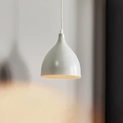 Pendellamper ^ Luminex Hængelampe Nanu i metal lysegrå 1 lyskilde