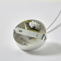 Luminex Pendellamper|Pendellamper > Hængelampe Noak, hvid/naturtræ, Ø 17 cm