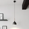 Luminex Pendellamper|Pendellamper > Hængelampe Noak, sort/naturtræ, Ø 17 cm