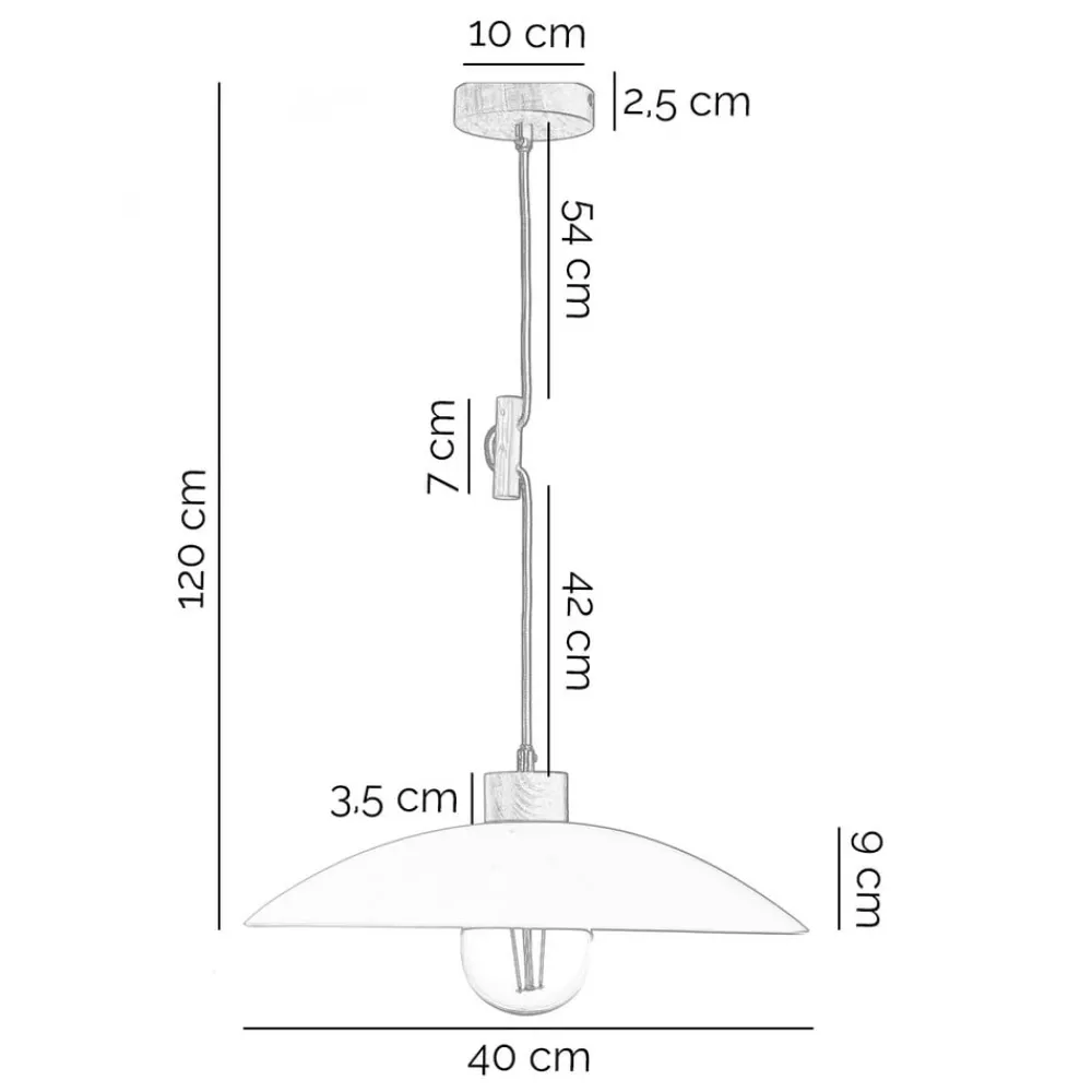 ONLI Pendellamper|Pendellamper > Hængelampe OHANA, opalglas, egetræ, Ø 40 cm, E27