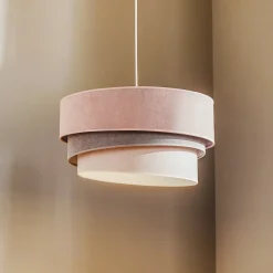 Pendellamper ^ Duolla Hængelampe Pastell Trio pink/grå/lysegrå