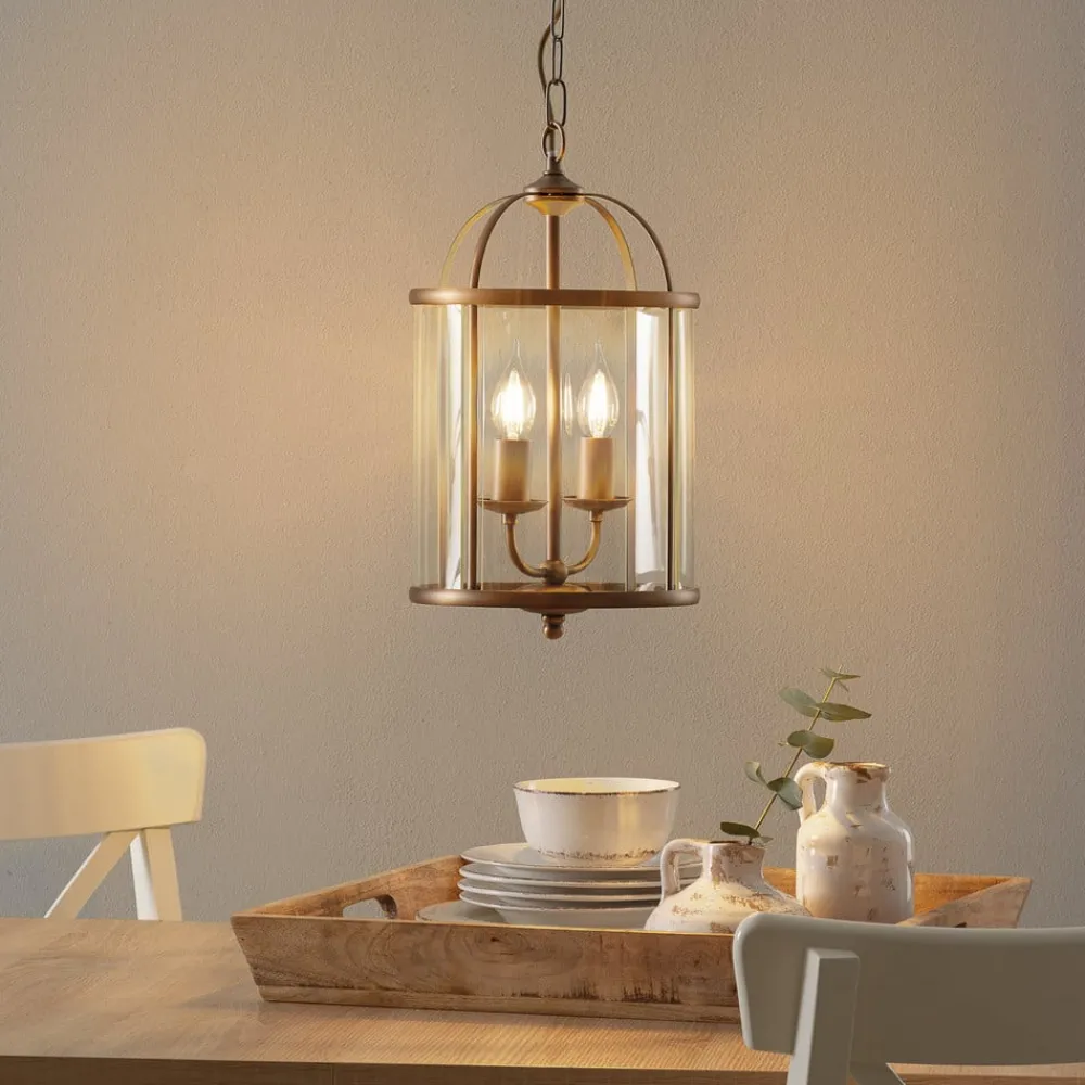 Steinhauer Gang|Pendellamper > Hængelampe Pimpernel, Ø 23 cm, bronze, klart glas