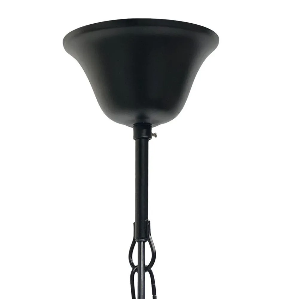 Steinhauer Pendellamper > Hængelampe Pimpernel, Ø 32 cm, sort, glas røggrå