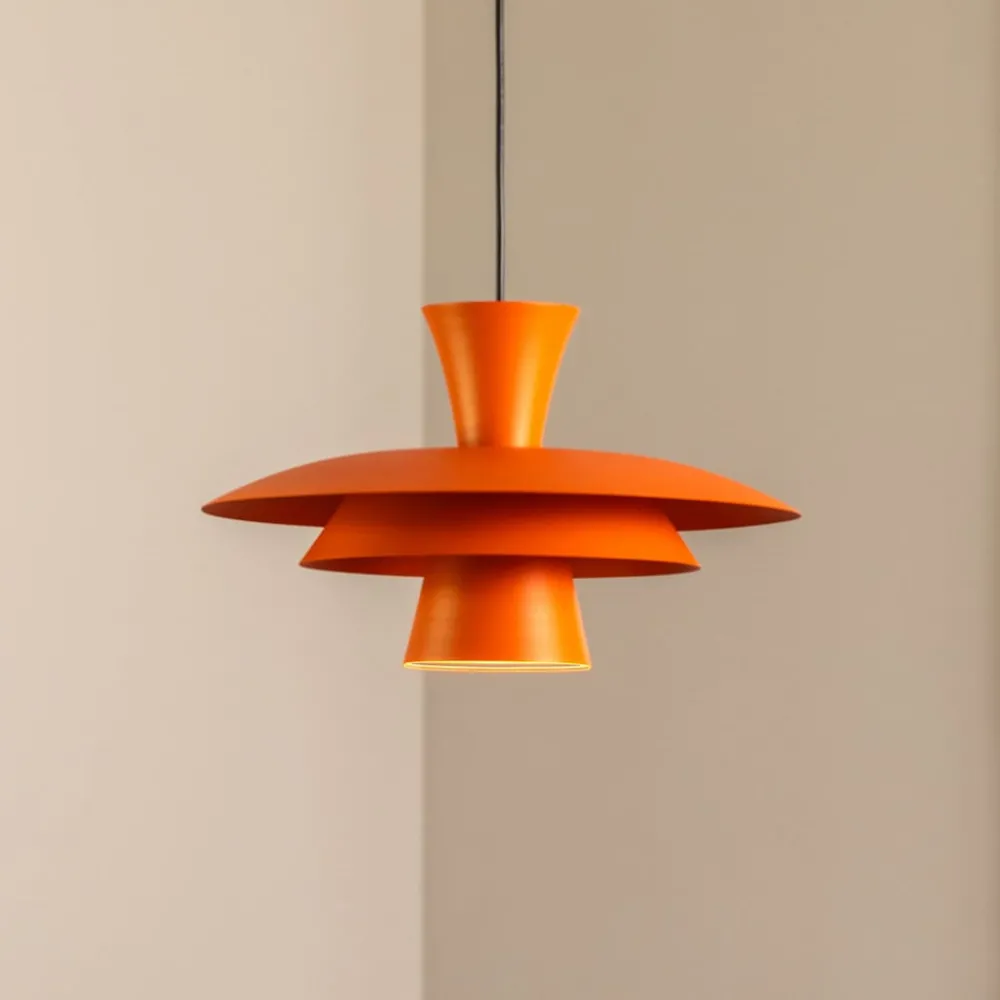 Luminex Pendellamper|Pendellamper > Hængelampe Plato, orange, metal, Ø 38 cm, E27