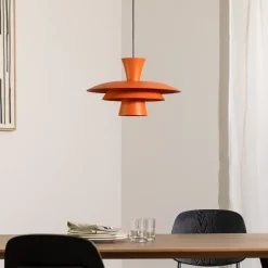 Luminex Pendellamper|Pendellamper > Hængelampe Plato, orange, metal, Ø 38 cm, E27