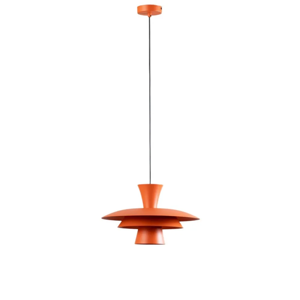 Luminex Pendellamper|Pendellamper > Hængelampe Plato, orange, metal, Ø 38 cm, E27